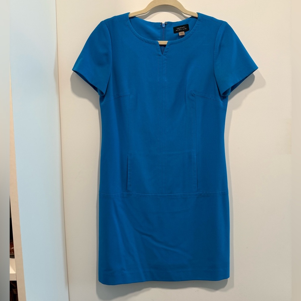 Tahari Vibrant Blue Mini Dress
